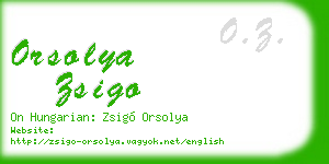 orsolya zsigo business card